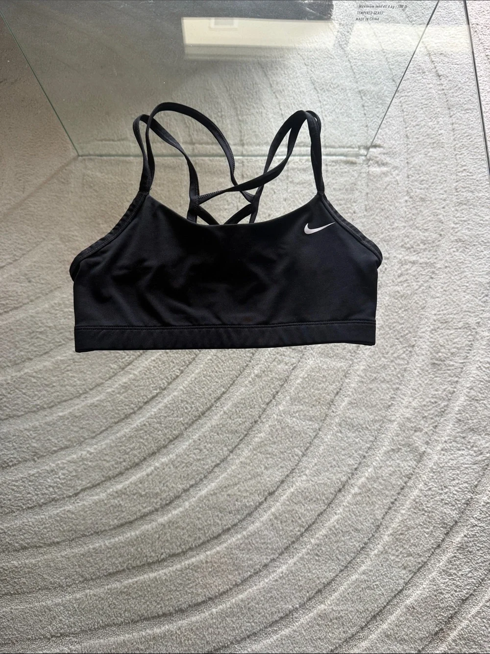 Nike Women's Black Strappy Cross-Back Sports Bra